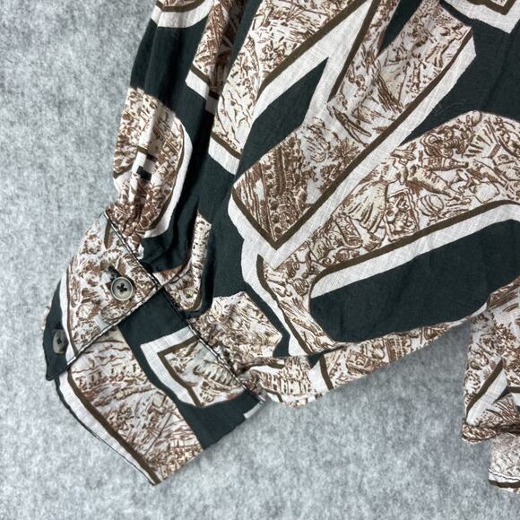 Anthropologie Maeve Top Womens Small Blouse Oversized Graphic Print Cotton Boho - Picture 13 of 14